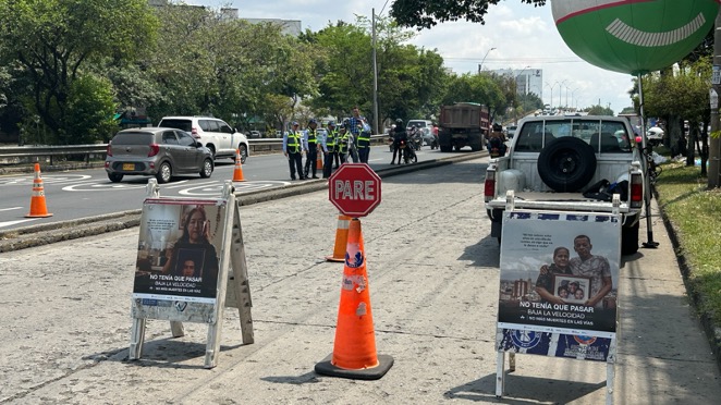 Enforcement operation in Cali, Colombia aligned with the mass media campaign.